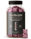 TruHeight Growth Gummies (Grape) Natural Growth &amp; Development Supplement for Kids & Teens - Vitamina D, K, Calcio &amp; Ashwagandha - Bone Strength Vitamins D3 K2 - Picky Eater Vitamin for Kids - Ages 5+