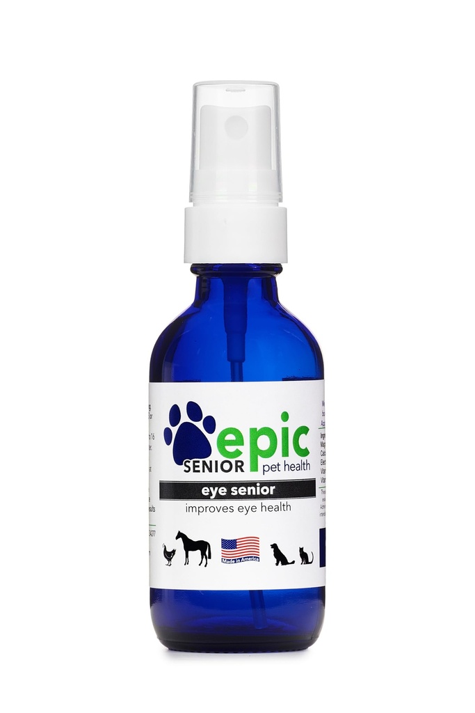 Eye Senior - All Natural Liquid Spray Supplement for Older Pets - Stop The Aging Process - Better Eyesight - Mist Over Eyes and Put in Food &amp; Water (2 Oz)