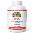 Factores naturales, MSM, soporta articulaciones saludables, cabello, piel y uñas, 180 cápsulas