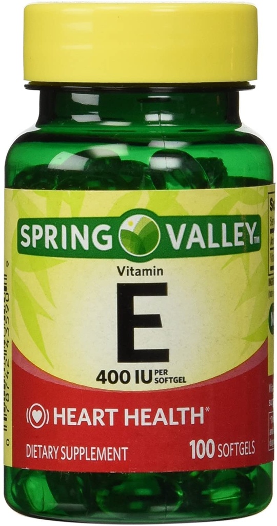Valle de primavera - Vitamina E 400 UI, Soluble de agua, 100 Softgels
