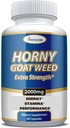 Extra Strength Horny Goat Weed Extract - Energy, Performance, " Stamina Booster- con Maca, L-Arginine, Tongkat Ali para Hombres " - 60 cápsulas