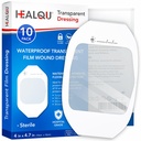 Vestir de película transparente 4" x 4,75" (10 Pack) - Bandajes a prueba de agua para la ducha post-quirúrgica, Escudo IV, Tatuaje Aftercare, Patches de Vestir transparentes por HEALQU