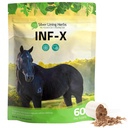 Herbs de forro de plata Equine INF-X - Apoya el Alivio de la Estrés de Caballo y Niveles Saludables de Buenas Bacterias - Apoyo Natural para el Sistema Equino Inmunitario - Suplemento Herbal para la Detoxificación Equina - 1 lb