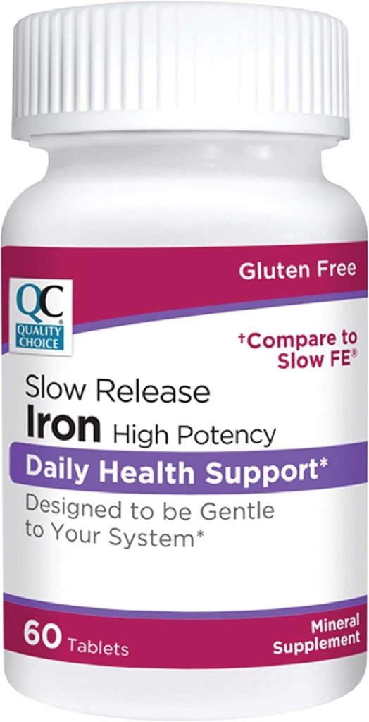 La elección de calidad Iron High Potency Slow Release Tablets, 45mg, 60 Tabets Cada (Pack of 4)