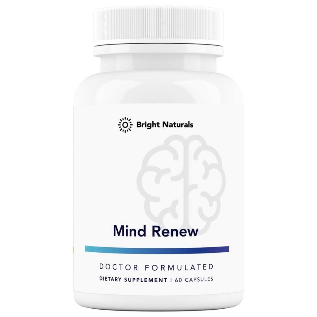 Mind Renew - Made in The USA - Brain Supplement for Memory and Focus - Support Vitality and Energy, 60 cápsulas