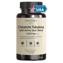 VINATURA Cistanche con Hierro Hornoso 60% Icariin - 1250mg por Serving, Cistanche Tubulosa, Cistanche Suplemento Hombres, Energía, Cognitivo de Fuerza *USA Hecho y probado* - 60 Capsules 30 Servimientos