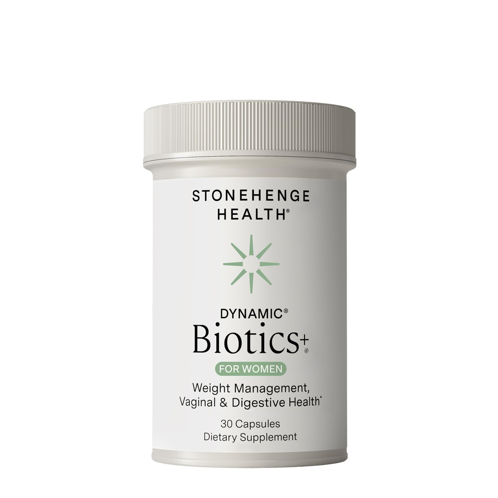 Stonehenge Health Probiotics 70 Billion CFU + 24 Strains, Prebiotic, Dynamic Biotics+ for Women, New Formula for Weight Management, Digestive &amp; Vaginal Support, Delayed Release Shelf Stable Non-GMO