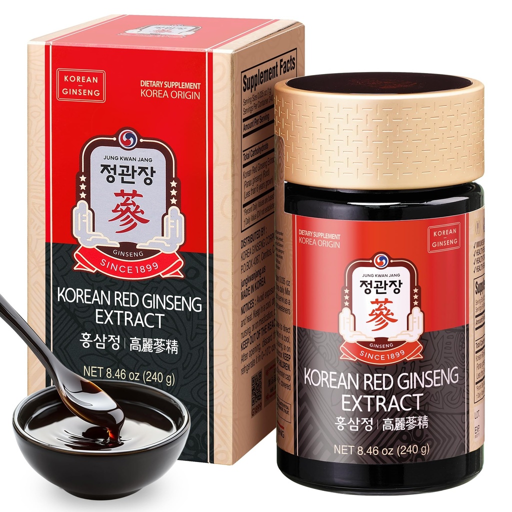 CheongKwanJang [Korean Red Panax Ginseng Extra Strength, Energy Boost, Performance, Boost Immune System, Stamina, Blood Circulation and Mental Health Support, Memory, Productivity - 240g