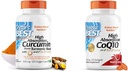 Doctor's BEST DRB-00107 High Absorption Curcumin from Turmeric Root with C3 Complex & BioPerine 500mg & High Absorption CoQ10 with BioPerine, Gluten Free, Naturally Fermented, Heart Health