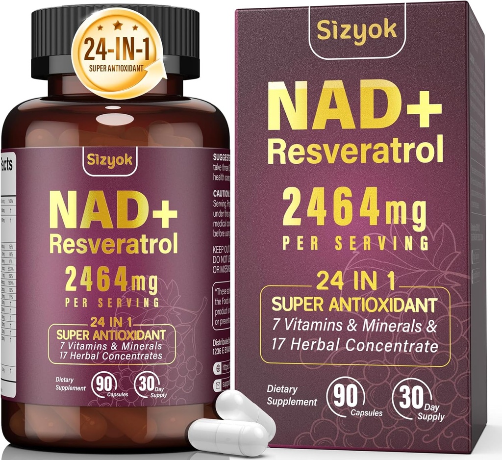 NAD Supplement, Liposomal NAD+ Suplemento con Resveratrol, NAD Resveratrol Supplement - Boost NAD+ for Aging Defense, Energy, Focus - Ultra Antioxidant Capsules,150