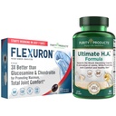 Purity Products Flexuron Joint Formula + Ultimate HA Flexuron (Krill Oil, Low Molecular Weight Hyaluronic Acid, Astaxanthin) - Ultimate H.A. (BioCell Collagen, Quercetin, Hyaluronic Acid + Más)