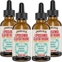 Liposomal Glutathione Liquid 2000MG – Antioxidante Detox Suplemento para Mujeres &amp; Hombres, Defensa del envejecimiento, Función del hígado &amp; Energía, con ácido hialurónico + Aloe Vera + Vitamina C, Natural &amp; Vegan, 8 FL.OZ