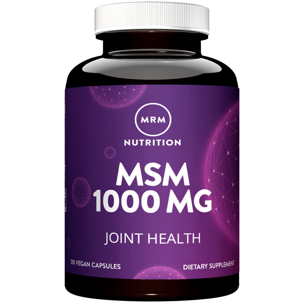 MRM Nutrition MSM 1000mg ← Pure Methyl-sulfonyl-Methane Capsules  Joint, Hair, Skin &amp; Nail Support ANTE Bioavailable Sulfur Supplement TEN Vegan + Gluten-Free TEN 120 Servings