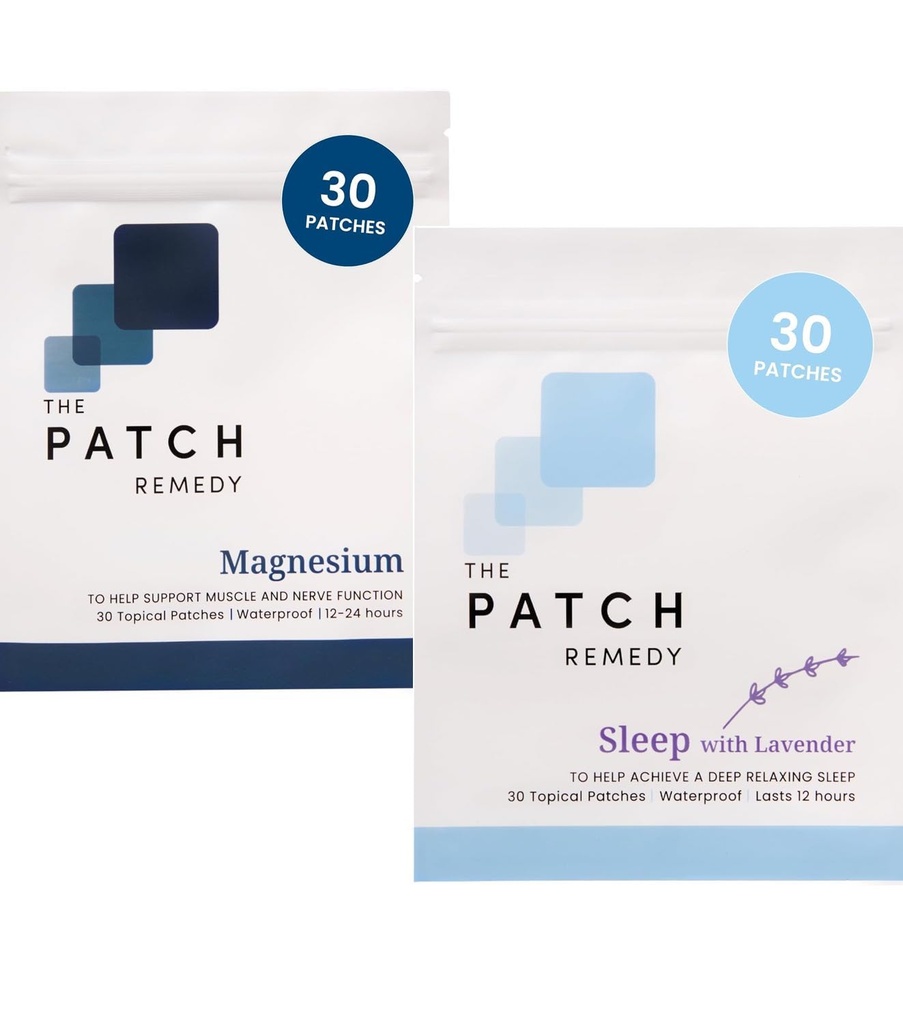 The Patch Remedy Sleep &amp; Recovery Bundle - (60 Patches) Essential Evening Relaxation &amp; Muscle Recovery Kit con Sleep Lavender Patch &amp; Magnesium Glycinate Patch