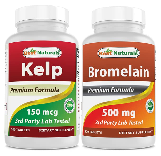Kelp Suplemento 150 Mcg " Bromelain 500 mg