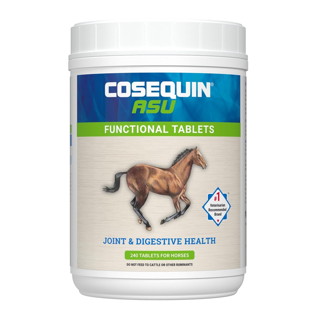 Nutramax Cosequin ASU Joint " Digestive Health Tablets funcionales para caballos, 240 Tablets