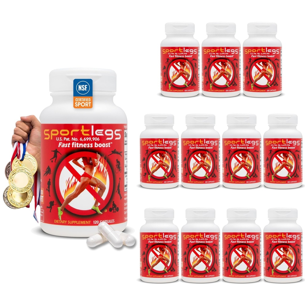 SPORTLEGS Pre-Exercise Metabolic Primer for Runners, Cyclists and Endurance Athletes - Helps Muscles Use Lactate as Fuel for Smoother, Longer-Lasting Efforts - NSF Certified for Sport - 120 Capsules