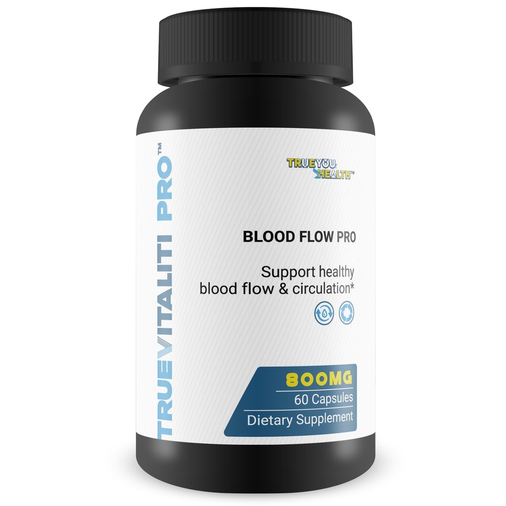 True Vitaliti Pro Blood Flow Pro L-Arginine - Nuestro Mejor Suplemento de Circulación para la Vitalidad Verdadera Sangre Masculina Salud - L-Arginina Hombres Circulación Suplemento - Ayuda Blood Flow