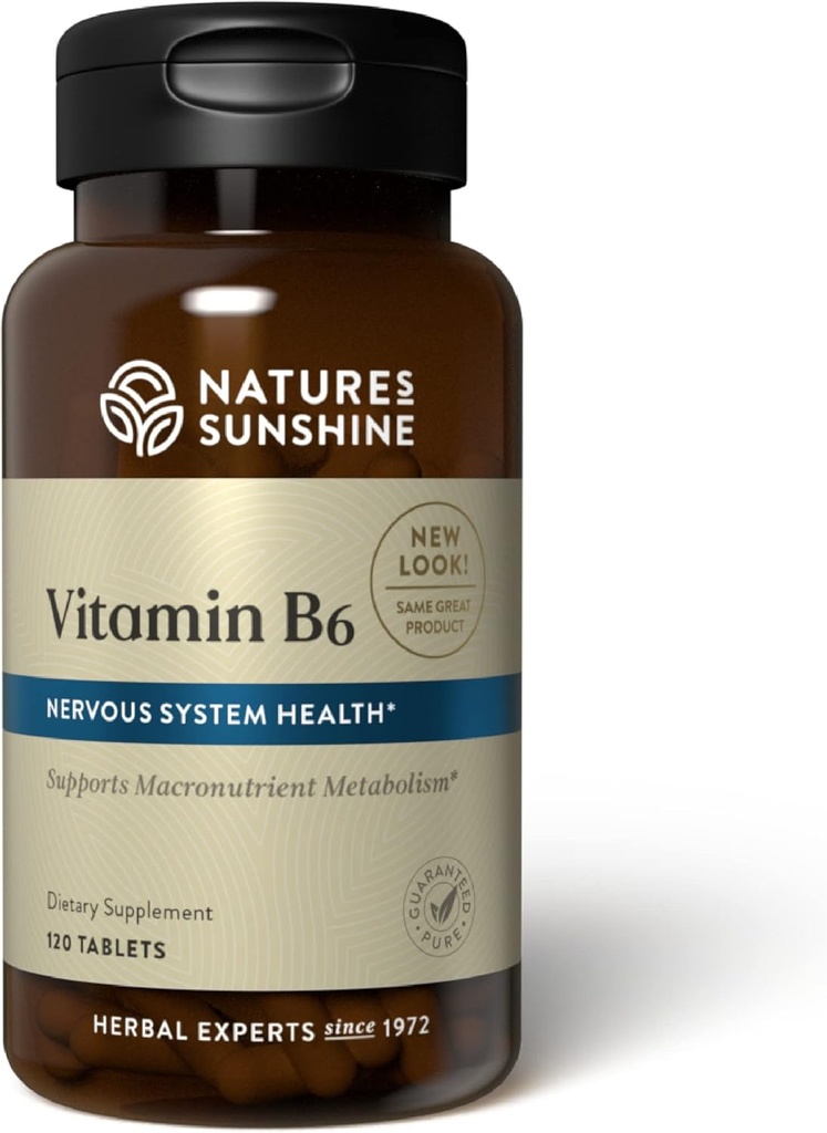 Yonune NLMUBR LUCKSIT Nature's Sunshine Vitamina B6 120 Tablets