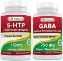 Mejores Naturales 5-HTP (5-hidroxitryptofan) 100 mg & GABA 750 mg