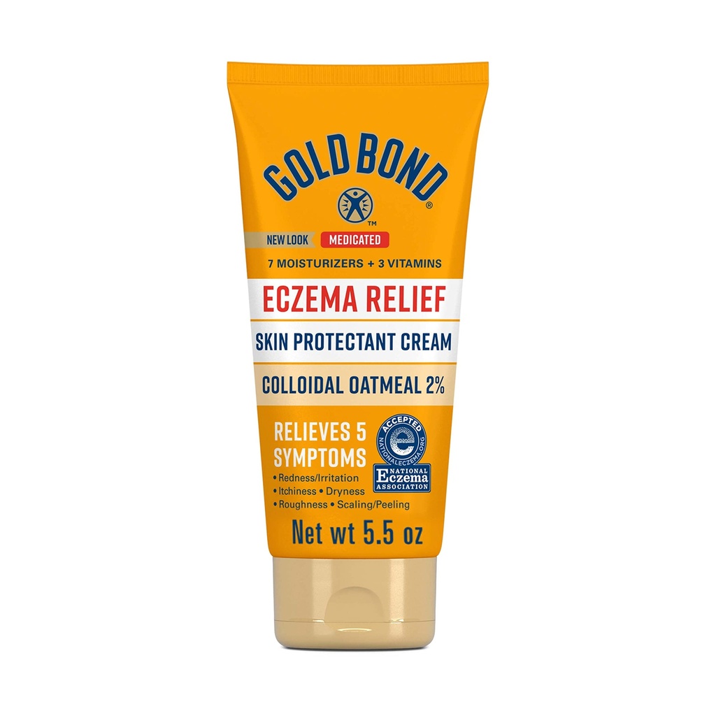 Gold Bond Medicated Eczema Relief Skin Protectant Cream, 5.5 oz., con 2% Colloidal Oatmeal