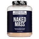 NAKED Chocolate Peanut Butter Mass - 1.280 Calories, 50G Protein, Nada Artificial. All Natural Weight Gainer Protein Powder - 8Lb Bulk, GMO Gratis, Gluten Gratis