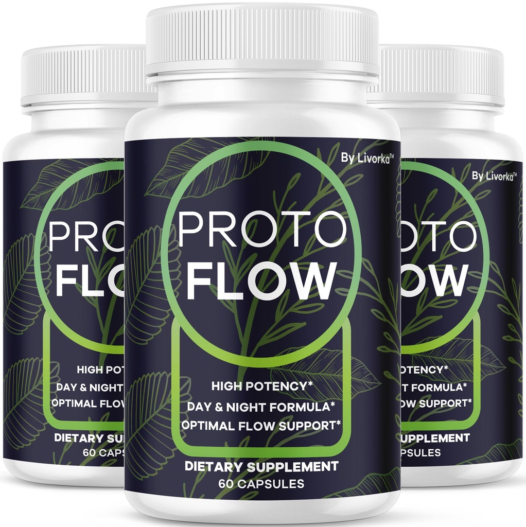LIVORKA (3 Pack) Proto Flow - Proto Flow Support, ProtoFlow, ProtoFlow Reseñas, ProtoFlow Formula, Proto Flow Male Capsules, Proto Flow Suplemento para Hombres, Proto Flow Pills, 180 cápsulas para 3 meses