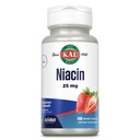 Kal 25 Mg Niacin Tablets, Fresa, 200 Conde