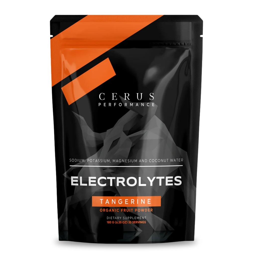 Cerus Performance Electrolyte Powder – Tangerine Flavor, 30 Servings, Zero Sugar, Coconut Water Powder " Real Fruit, Endurance " Recovery