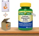 Calcium Magnesium Zinc with Vitamin D3 Caplets • Bone &amp; Muscle Health • Immune Support • Suplemento dietético • 250 Cuenta por Spring Valley Plus Venancio's Shop Sticker