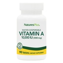 NaturesPlus Vitamina A (Palmitate) - 10,000 iu - Esquí saludable, ojos, visión &amp; sistema inmunológico - Soluble de agua para absorción máxima - 90 Tabletas vegetarianas (90 Servings)