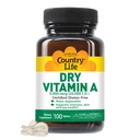 Vida País Vitamina A 10,000 UI - Apoyo Inmunitario, Suplemento de Salud Ocular, Gratificado Gluten-Free, Vegan, Halal, Kosher, 50% Beta-Caroteno & 50% Retinyl Palmitate, Easy Absorption - 100 Tablets