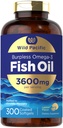 Carlyle Burpless Fish Oil 3600 mg  300 Softgels ← Omega-3 Fatty Acids ← Lemon Flavor ← Non-GMO, Gluten Free Supplement  durable by Wild Pacific