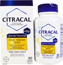 Citracal Calcio Slow Release 1200 + D3 Suplemento Coated Caplets - 80 ct, Pack de 3