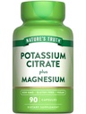 Verdad de la naturaleza Potasio Magnesio Citrate Capsules ← 90 Conde ← Vegan, No Gluten Suplemento Libre