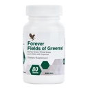 Forever Living - Campos de Verdes, Superalimentos Verdes Suplemento con Barley Grass, Trigo Grass y Alfalfa para Limpieza y Alcalización, 80 Tablets