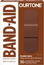 Band-Aid Brand Ourtone Adhesive Bandages, Flexible Protection &amp; Care of Minor Cuts & Scrapes, Quilt-Aid Pad for Painful Wounds, BR55, Assorted Sizes, 30 ct