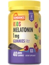 Sundance Kid's Melatonin Gummies 1mg  40 Count ← Cherry Flavor ← Vegan, Non-GMO, and Gluten Free Supplement