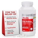 Lágrimas de hora, INC. Acetaminofeno 325 MG Tablas 1000 Conde - Alivio de Dolor de Fuerza Regular - Cánulas menstruales, Reductor de fiebre, Dolor menor de artritis
