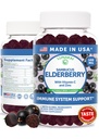 Lunakai EE.UU. Fabricó Mangas de Sambucus Negro para Adultos &amp; Niños con Vitamina C & Zinc - Soporte Inmunitario, Antioxidantes, No GMO, 60 Gummies