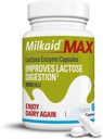 Lecheide Max Capsules para Alivio de Intolerancia de Lactosa con Enzima Lactasa, Suplemento dietético para ayudar a prevenir el gas, ruborización y diarrea debido a la sensibilidad de la lactosa ¦ 9000 ALU (60 cápsulas, desinflavorados)