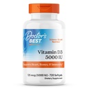 Mejor Vitamina D3, Cápsula 5, 000 Iu para huesos saludables, dientes, corazón &amp; apoyo inmunológico, no GMO, libre de gluten, Soy Gratis, 720 Conde (Pack of 1)