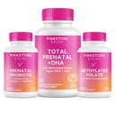 Pink Stork Total Prenatal, Probiotic &amp; Methyl Folate – Pregnancy Wellness Bundle