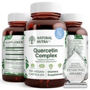 Complejo de Nutra Quercetina Natural con Bromelaina y Vitamina C Citrus Bioflavonoide Suplemento, Cuerpo de Apoyo a los Cambios Estacionales " Redes Corporales " , promueve la salud del hígado, 100 cápsulas vegetarianas y vegetarianas