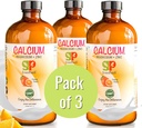 GreenPeach Liquid Calcium for Kids - Magnesium, D3 &amp; Zinc Supplement - Calcium Citrate &amp; Vitamin D3 Kids Calming Syrup - No Sugar No Artificial Flavors - Vegetarian Kosher (3-Pack)