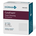 Dynarex 3012 CuraFoam Vestir de espuma, no blindado, estéril, proporciona cuidado de heridas cuchillas y húmedas, 4" x 4,25", Pack de 10