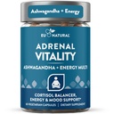 Vitality Cortisol Suplemento – Lucha Fatiga, Siéntete calmado – Cortisol sano, Energía focalizada, Apoyo Adrenal – Suplemento Ashwagandha con Rhodiola, L-Tyrosine, Basil Santo – 60 cápsulas de Veg