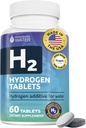 Tablas de Agua Hidrogenada con Magnesio, H2 Suplementos Apoyo Energía Normal, Cerebro, Salud Cognitiva, No Gluten Libre - 60 Servimientos