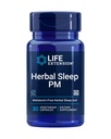 Extensión de la vida Herbal Sleep PM, Lemon Balm, honokiol (magnolia bark), Chamomile, promueve el sueño saludable, libre de hormonas, libre de melatonina, libre de gluten, no GMO, vegetariano, 30 cápsulas