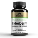 Windmill Elderberry con vitamina C &amp; Echinacea Capsules 60 Ea